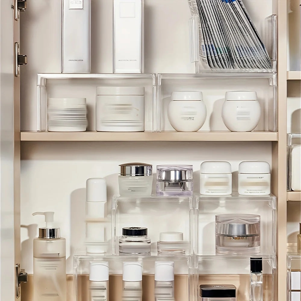 1 Layered Shelf, Refrigerator Storage Shelf, Kitchen Storage Shelf, Toy Figurine Storage Shelf, Cosmetics Layered Storage Shelf Good Vibrations