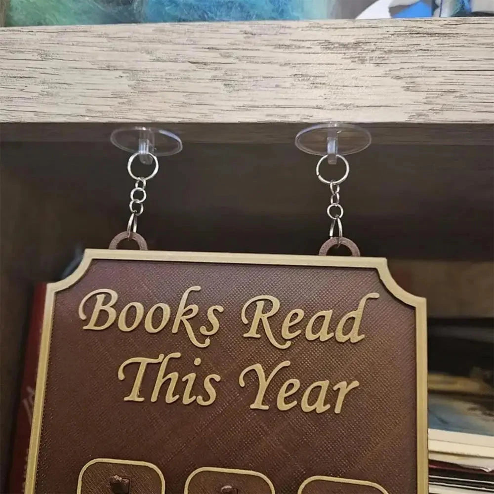 Book Decor for Shelf Bookshelf Counter Bookish Reader Bookworm Track Yearly Reading for Classroom Librarian Women Men Good Vibrations