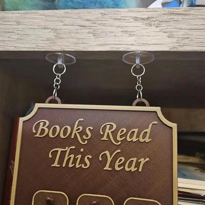 Book Decor for Shelf Bookshelf Counter Bookish Reader Bookworm Track Yearly Reading for Classroom Librarian Women Men Good Vibrations