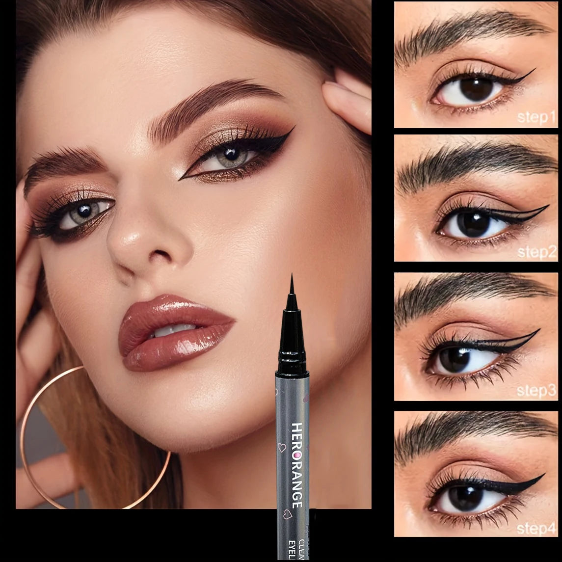 0.01mm ultra-fine precision waterproof liquid eyeliner, black, quick-drying, anti-smudge, anti-sweat, long-lasting eye-slimming Good Vibrations