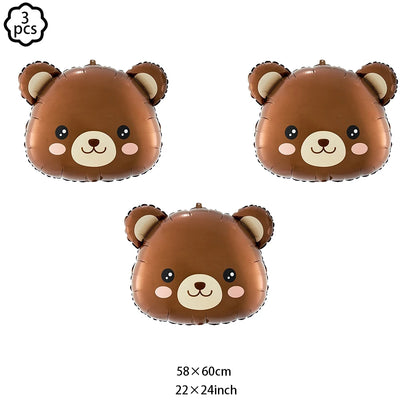 Baby shower Teddy Bear Birthday Party Plates Cup Tableware Kids 1st Birthday Party Decor Teddy Bear Balloon Birthday Party decor
