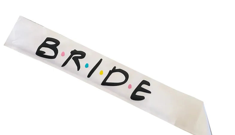 I Do Crew Bride to be sash Friend Themed Bachelorette Hen Night Party bridal shower wedding decoration Bridesmaid proposal gift Good Vibrations