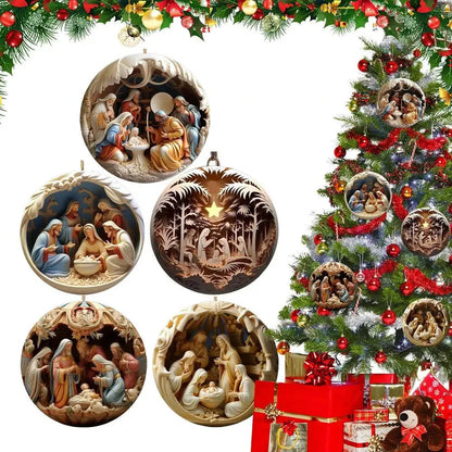 Christmas Tree Pendant Jesus Christ Hanging Ornaments Christmas Tree Ornament Christian Gifts Exquisite Xmas Ornaments Good Vibrations
