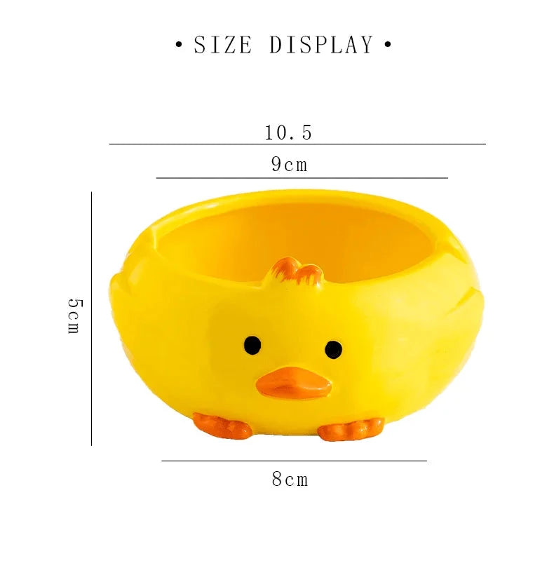 Cartoon Cute Duck Ceramic Decorative Ashtray Trend Personality Fashion Desktop Porch Home Decoration Storage Good Vibrations Adult Super Store
