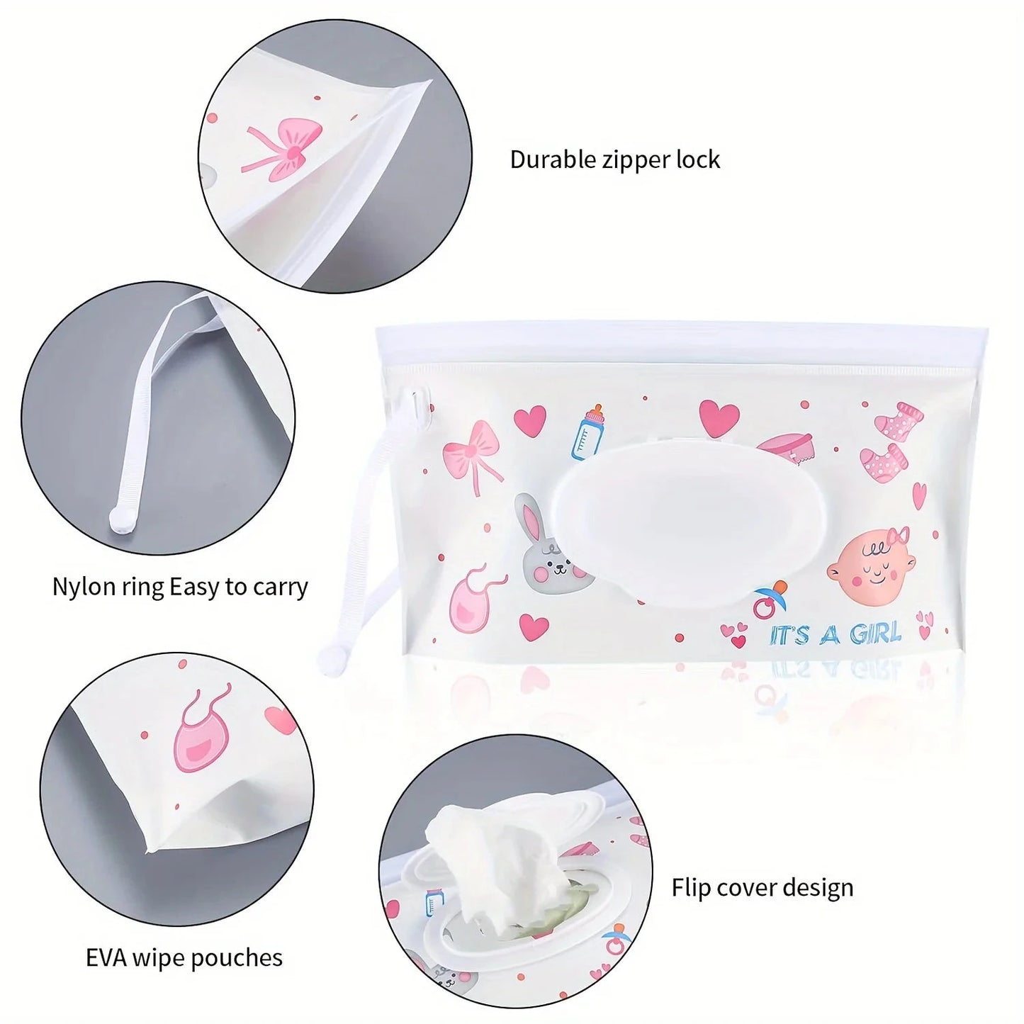 2pcs/set Wipes Containers Reusable Portable Wet Wipe Pouch Wipe Dispenser Container Travel Wet Wipe Holder Thanksgiving Day Gift Good Vibrations