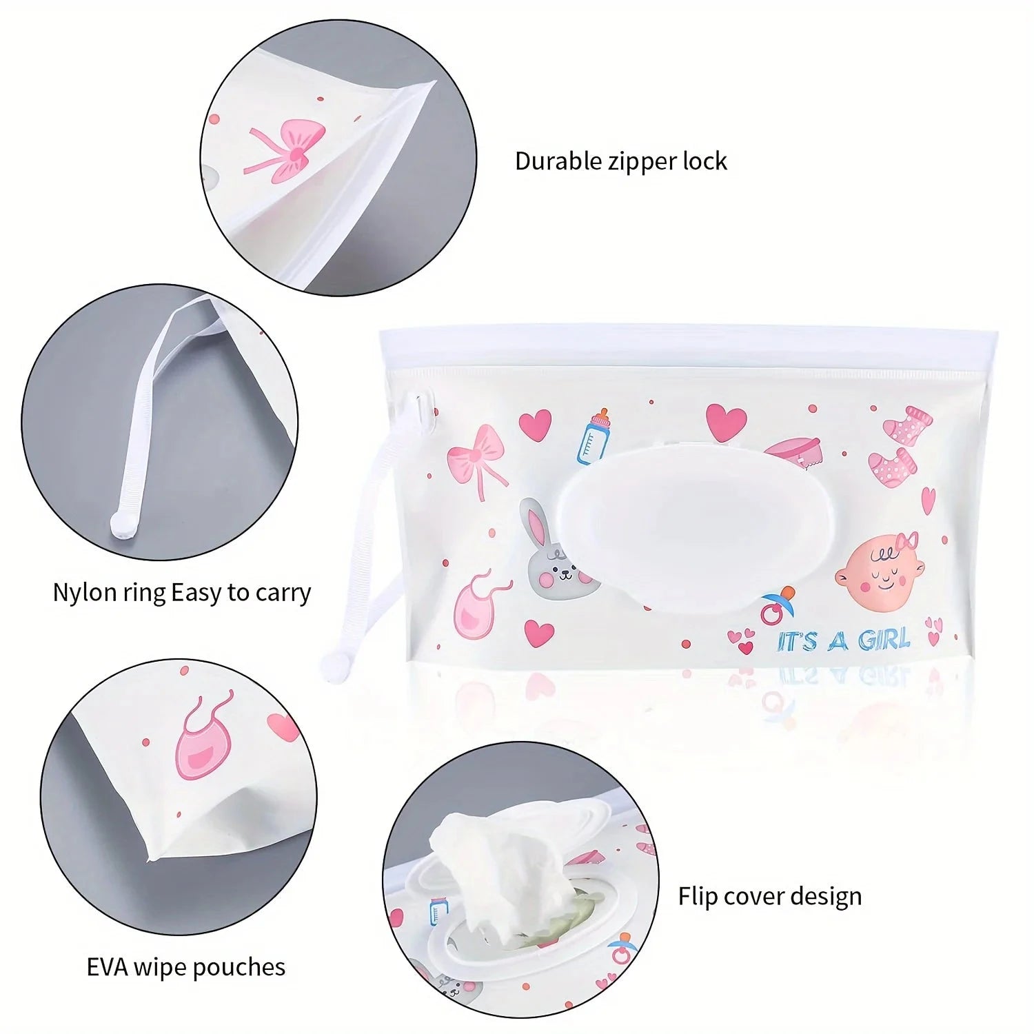 2pcs/set Wipes Containers Reusable Portable Wet Wipe Pouch Wipe Dispenser Container Travel Wet Wipe Holder Thanksgiving Day Gift Good Vibrations