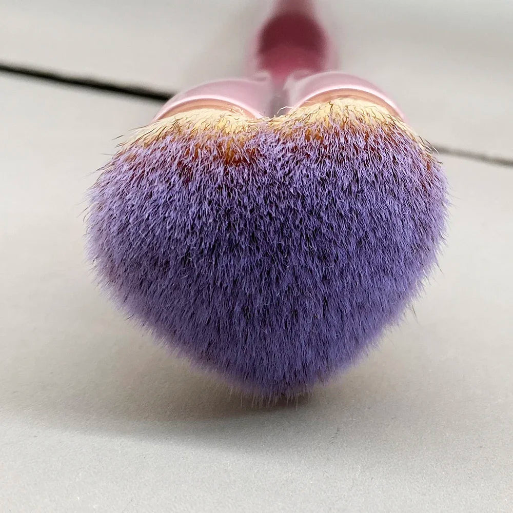 Love Beauty Fully Love is The Foundation Brush Pink Heart-Shaped Flawless Foundation Cream Makeup Brush Beauty Tool Good Vibrations