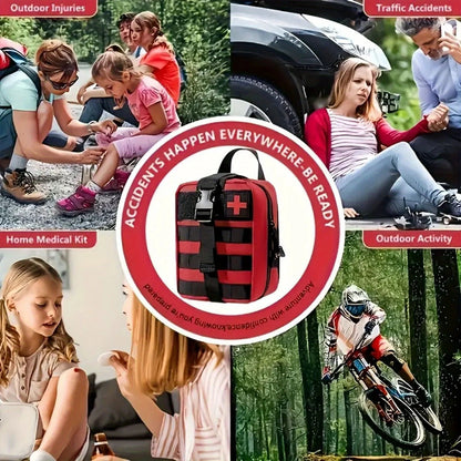 363pcs Survival Kits Camping Equipment Supplies Emergency, Portable Self-defense Gift For Camping, Outdoor First Aid Kit Mini Good Vibrations
