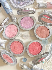 Flower Knows Shell's Jewel Collection Blush Matte Cheek Blusher Powder Pigmented Baked Natural Highly Lightweight Smooth Finish Good Vibrations