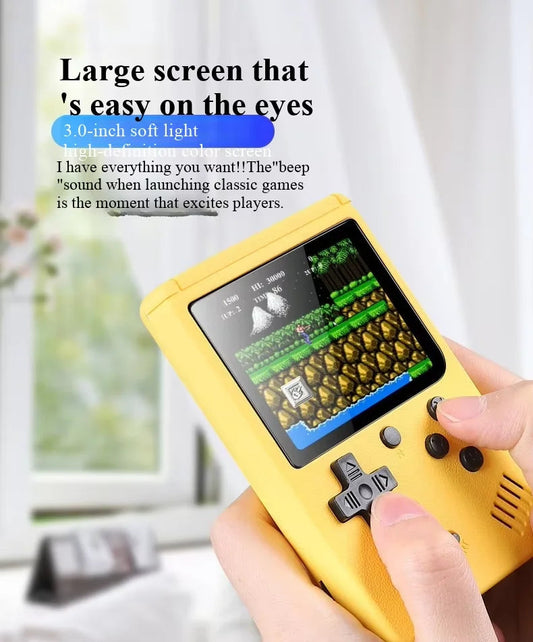 Retro Handheld Games Console Built-in 500 Video Games Portable Gaming Player with 3.0 Inch IPS Screen and Rechargeable Battery Good Vibrations