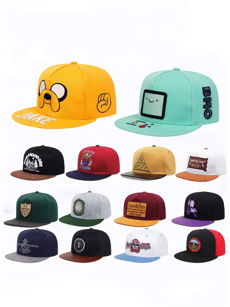 Fashion SummertimeUnisex Eye PIZZA Embroidery Hip-hop Hats Springand Autumn Outdoor Adjustable Casual BaseballCaps Sunscreen Hat Good Vibrations