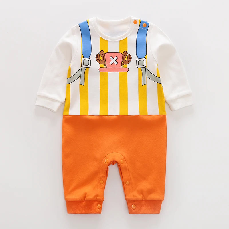 Newborn Baby Anime Cape Style Children Long Sleeve Cotton Bodysuit, Cute Kids Boys Girls Romper Good Vibrations