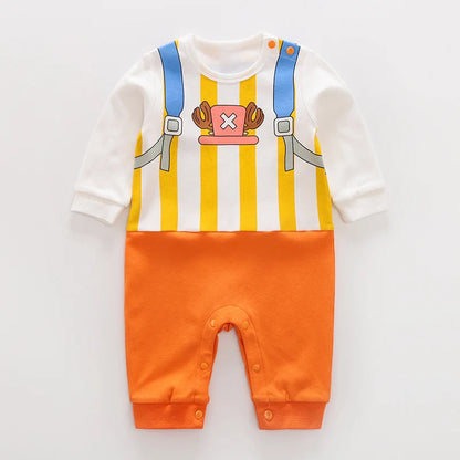 Newborn Baby Anime Cape Style Children Long Sleeve Cotton Bodysuit, Cute Kids Boys Girls Romper Good Vibrations