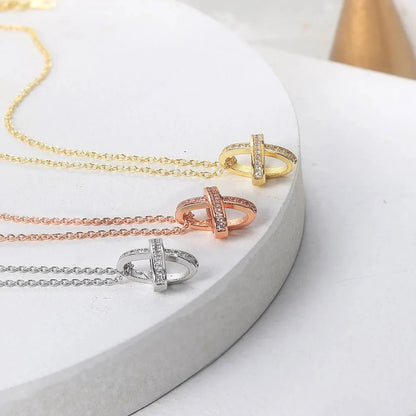 X Cross Pendants Necklace for Women Aesthetic Crosses Rose Gold Color Choker Chain on Neck Collar Necklace Fashion Jewelry N205 Good Vibrations