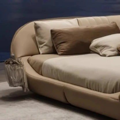 Contemporary King Size Bed Headboard Luxe European Design Perfect Addition Any Bedroom Camas De Dormitorio Home Decoration Good Vibrations