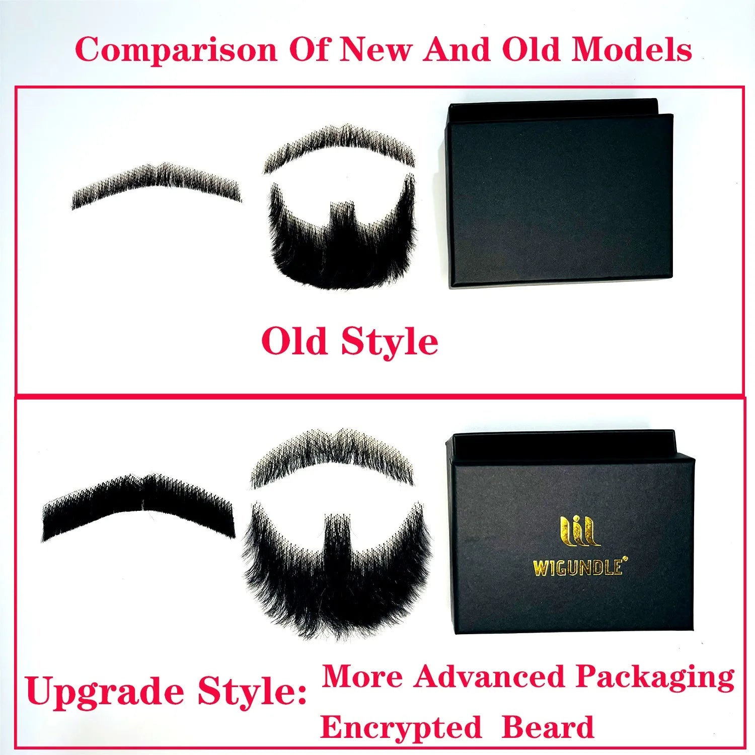Wigundle Man's Beard Hand Made Real Hair Fake Beard Mustache Fancy Synthetic Invisible for Makeup Fake Hair Cospaly Party Tools Good Vibrations