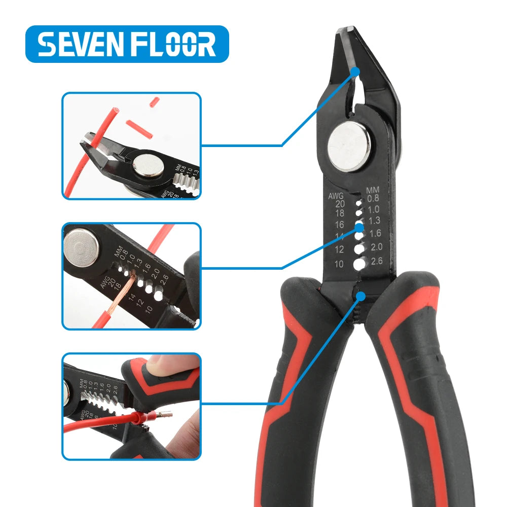 Wire Stripper Pliers Automatic Stripping Cutter Cable Wire Crimping Electrician Repair Tools Wire Stripper Tool hand tools Good Vibrations