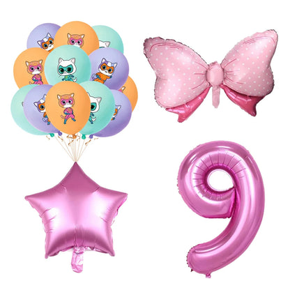 Superkitties Happy Birthday Party Decor Paw Meow Cat Super Kitties Tableware Tablecloth Plate Cup Gift Set Kid Party Supplie Toy Good Vibrations