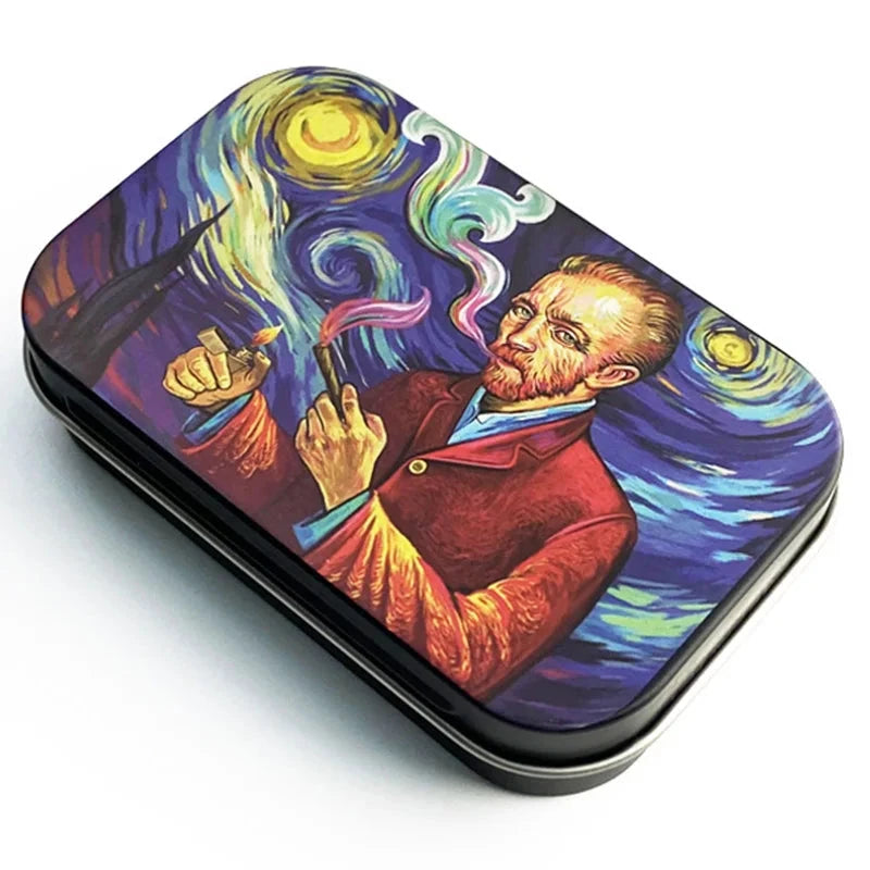 Cigarette Case Box Flip Cap Tobacco Storage Smoke Humidor Rolling Paper Jewelry Candy Coin Key Organizer Tin Flip Gifts Sealed Good Vibrations