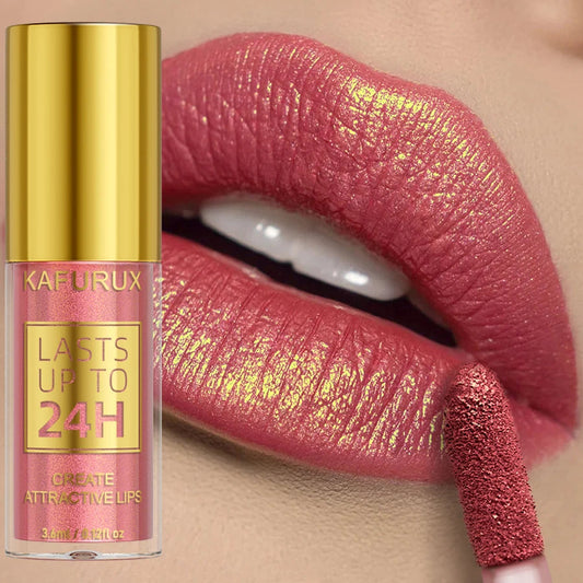 14 Colors Glitter Metallic Lip Glaze Shiny Long Lasting Lip Gloss Waterproof Liquid Lipstick Makeup Lip Oil Lip Tint Gifts for W Good Vibrations