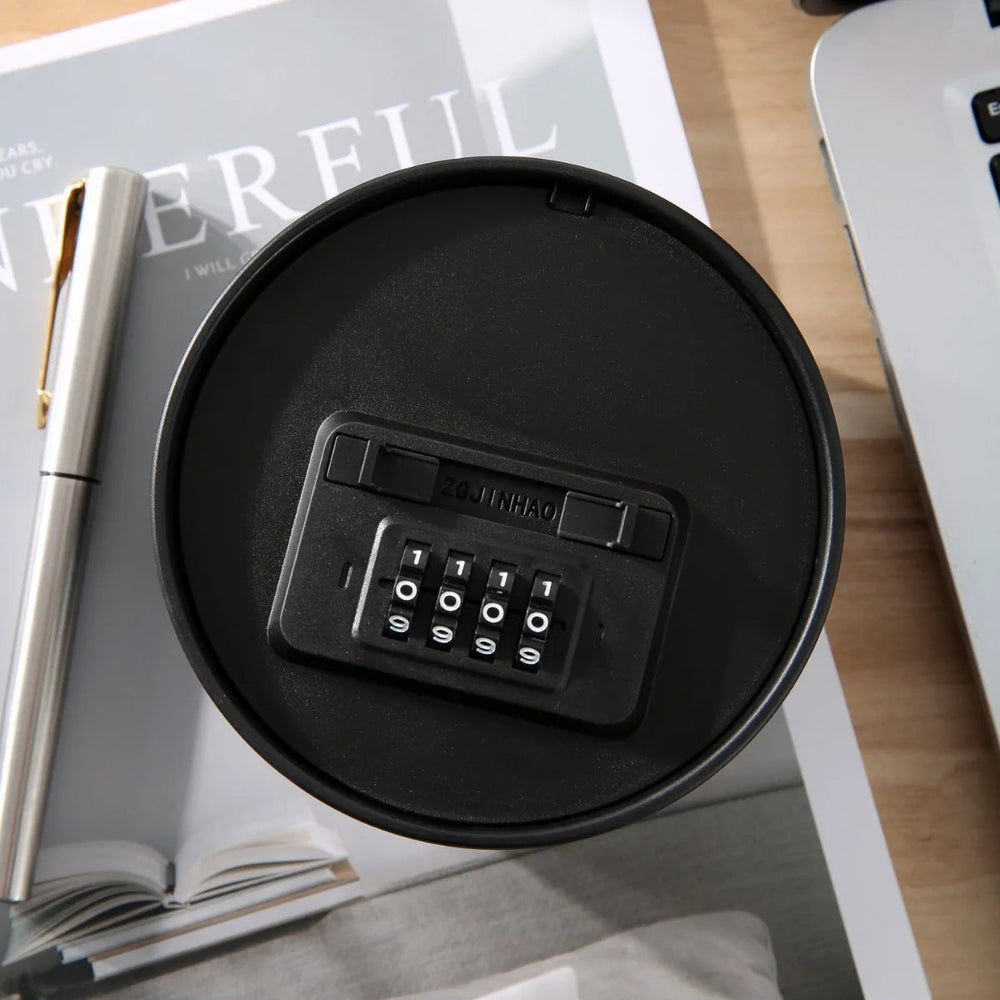 Hidden Key Box with Combination Lock Hidden Safe Small Storage Lockable Box with Code Outdoor Secret Items for Decor Flowerpot Good Vibrations