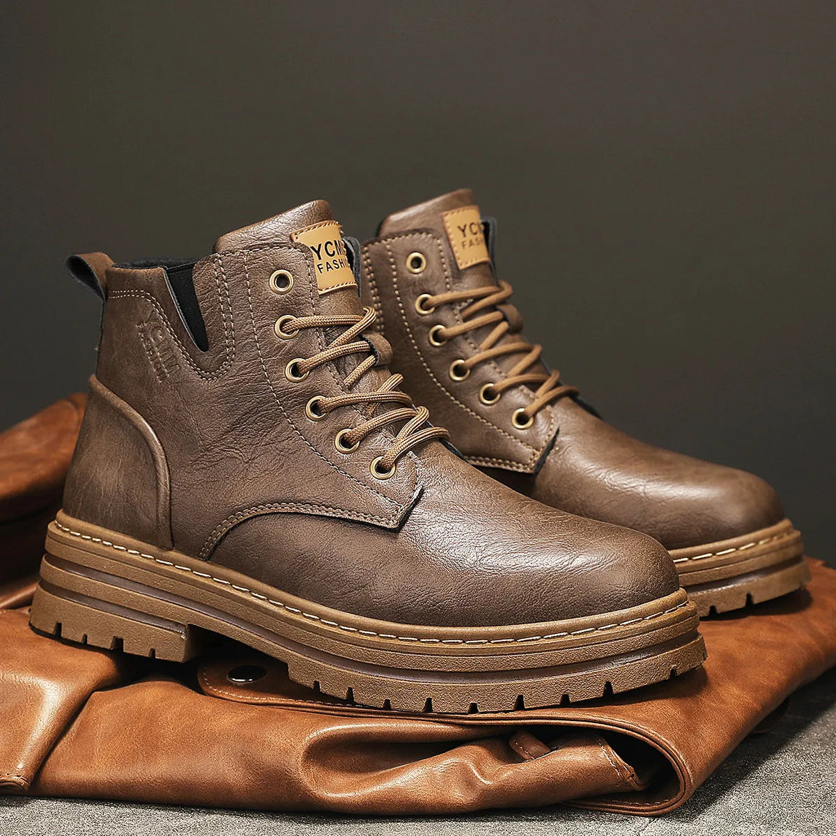 Boots Men All Season Outdoor Work Shoes Anti Slip and Comfortable Black Ankle  Boots Fashionable British Casual Denim Boots 2025 Good Vibrations