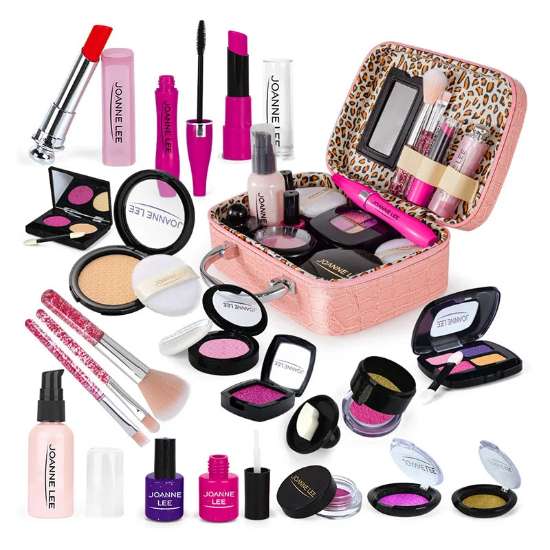 Kids Toys Simulation Cosmetics Set Pretend Makeup Toys Girls Play House Simulation Make up Educational Toys for Girls Fun Game Good Vibrations