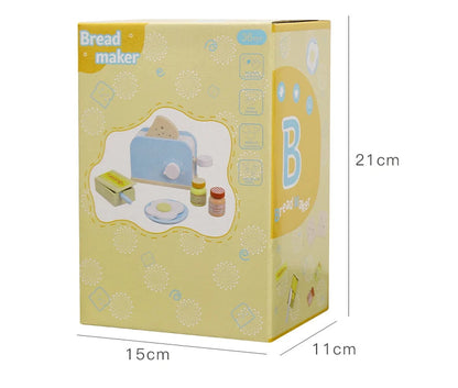 Wooden Kitchen Pretend Play Toy Simulation Wooden Toaster Machine Baby Early Learning Educational Toys Good Vibrations