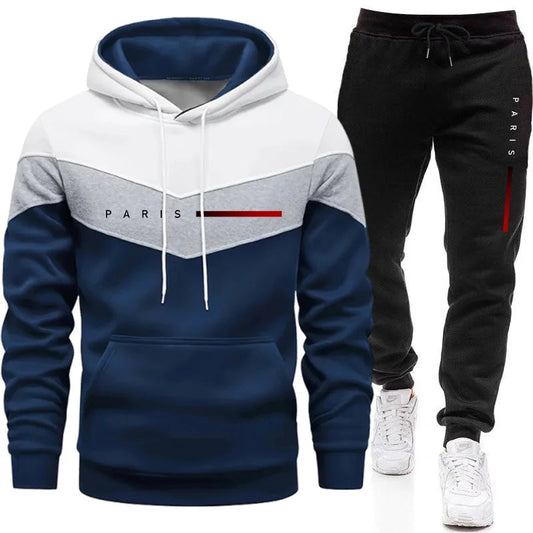 2025 New Arrival Paris Printed Tracksuit Hoodies and Sweatpants Autumn Winter Men Women Daily Casual Sports Jogging Suit Men Set Good Vibrations
