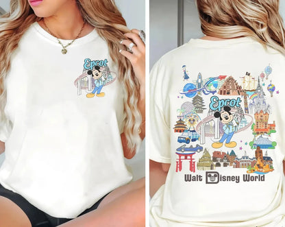 Epcot Mickey Two-Sided Shirt Epcot Comfort Color Shirt Epcot Center Shirt Epcot Countries Epcot Flower and Garden Shirt Good Vibrations