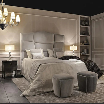 Italian design soft fabric or leather king & queen sizes bedroom beds bedding set luxury double hotel bed Good Vibrations