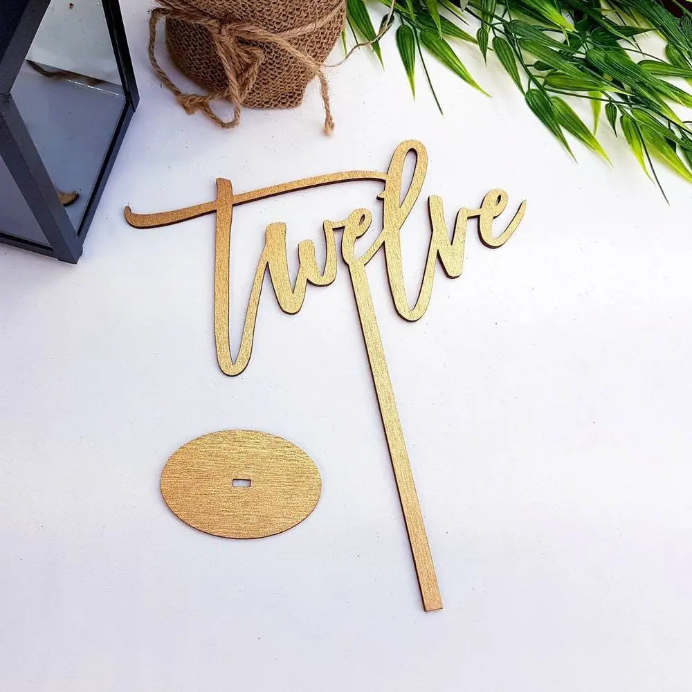 Wedding Wooden Table Numbers With Base Laser Cut Birthday Party Decor Gifts Rustic Custom Wedding Reception Table Centerpieces Good Vibrations