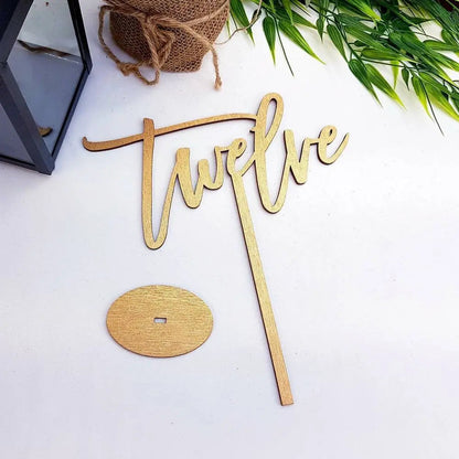 Wedding Wooden Table Numbers With Base Laser Cut Birthday Party Decor Gifts Rustic Custom Wedding Reception Table Centerpieces Good Vibrations