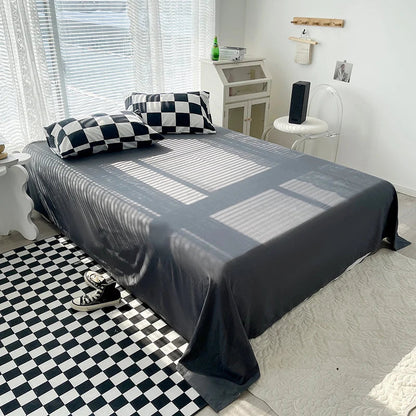 Checkerboard Bedding Comforter Set with Pillowcase bed sheet Single Full Size Bed Linen Duvet Cover Set Queen/King Double Single Good Vibrations