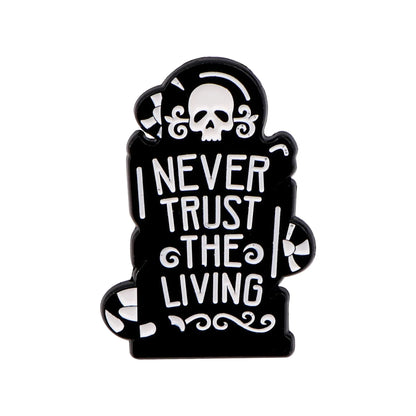 Halloween Accessories Horror Series Enamel Pin Men Women Lapel Pins for Backpack Iron Badges Brooch for Clothes Holiday Gifts Good Vibrations