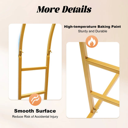 7.2ft Metal Wedding Arch  with Base, Balloon Arch Backdrop Arch Stand for Wedding, Garden, Yard, Indoor Outdoor Party Decoration Good Vibrations