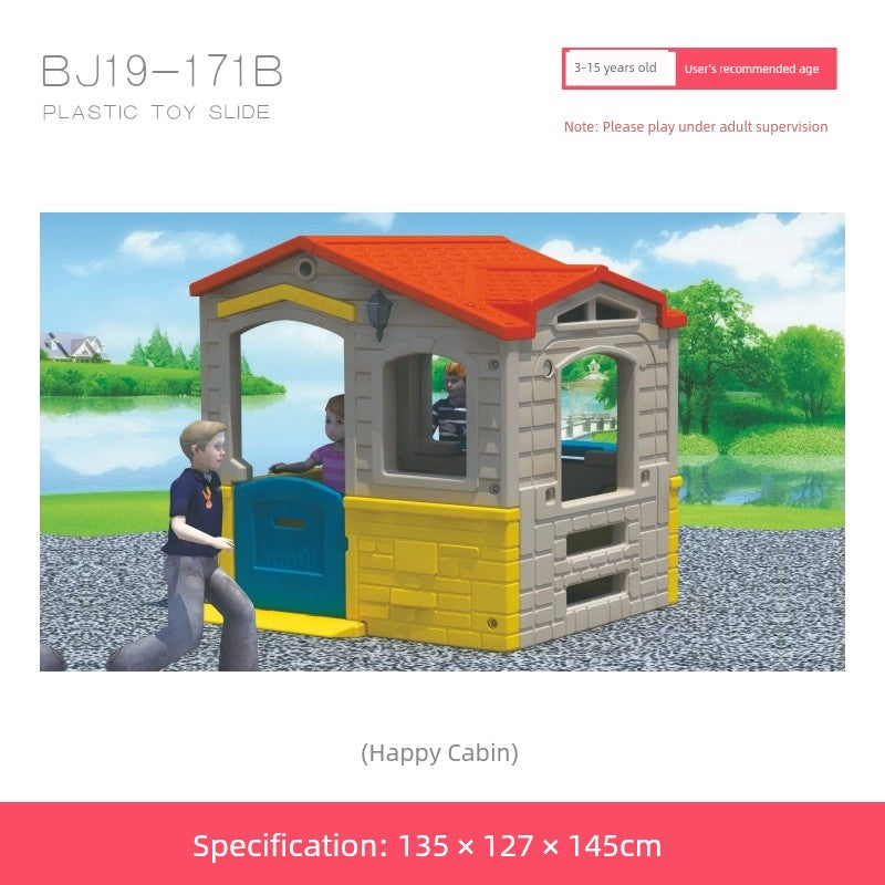 Kids' Playhouse Outdoor Play House Toys Indoor Multifunctional Small House Slide Combination Mushroom House Amusement Park Good Vibrations