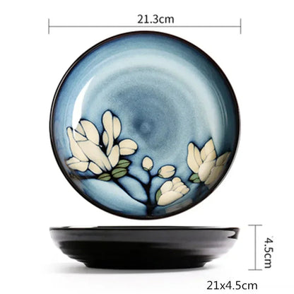 Ceramic Dinner Plate Service Dish Cake Dish Western Steak Steak Disc Salad Bowl Kitchen Board Wedding Kitchen Supplies Beautiful Good Vibrations