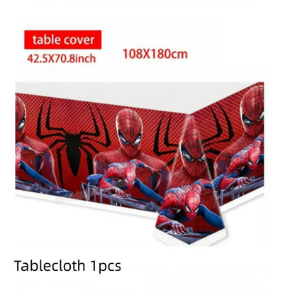 Cartoon Spider Theme Party Decor Tablecloth Party Supplies Table Cover Supers Heros Boys Favor Baby Shower Birthday Party Gifts Good Vibrations