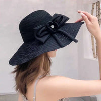 Hats for women in summer, beach hats, seaside outings, face covering, sun protection, large brim sun hats, foldable sun hats Good Vibrations