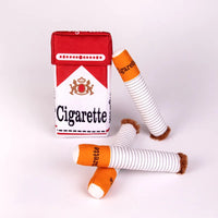 Cigarettes Dog Toy Imitation Cigar Chew Toy Interactive Plush Dog Chew Toy Funny Stuffed Dog Toys Novelty for Chewing Teething Good Vibrations