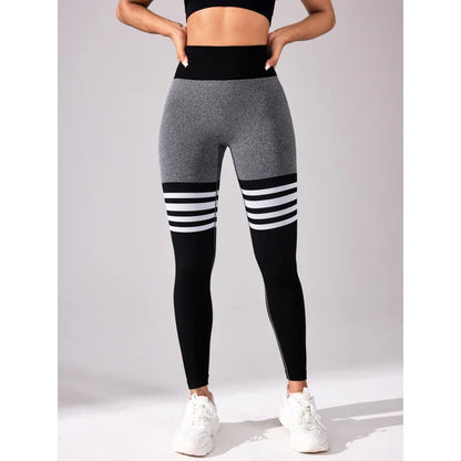 Women V Back Line Leggings Butt Lifting Gym Fitness Athletic Workout Elastic Leggins Outdoor Yoga Pants Sports Training Tights Good Vibrations