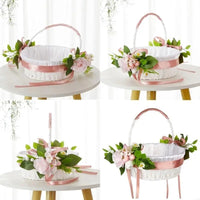 Natural Easter Theme Basket with Decorative Egg Flower For Couples And for Outdoor Activity Spring Event Good Vibrations