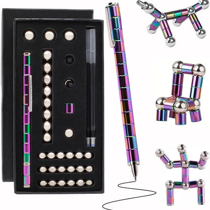 Versatile Magnetic Pen, Capacitive Stylus, Student Stress Relief Magnet Pen Gift Set Good Vibrations