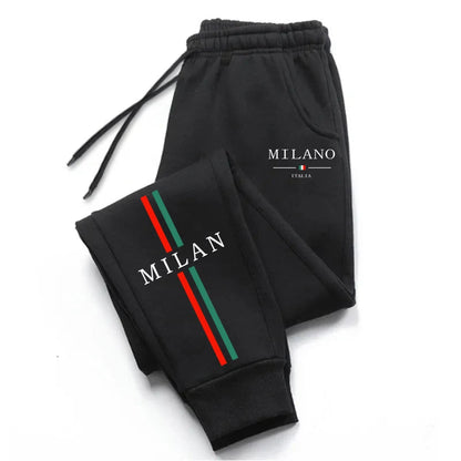 2025 Hot Sale Milan City Printed Jogger Pants High Quality Men's Autumn Winter Casual Sports Sweatpants Outdoor Running Wear Good Vibrations