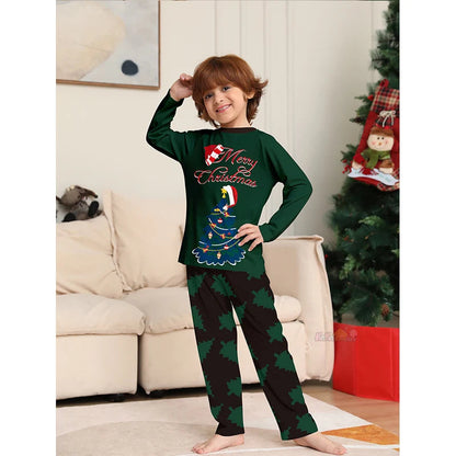 2025 Family Matching Christmas Pajamas Adult Kids Baby Xmas Outfits Mother And Daughter Father Son Family Look Pyjamas Clothes Good Vibrations