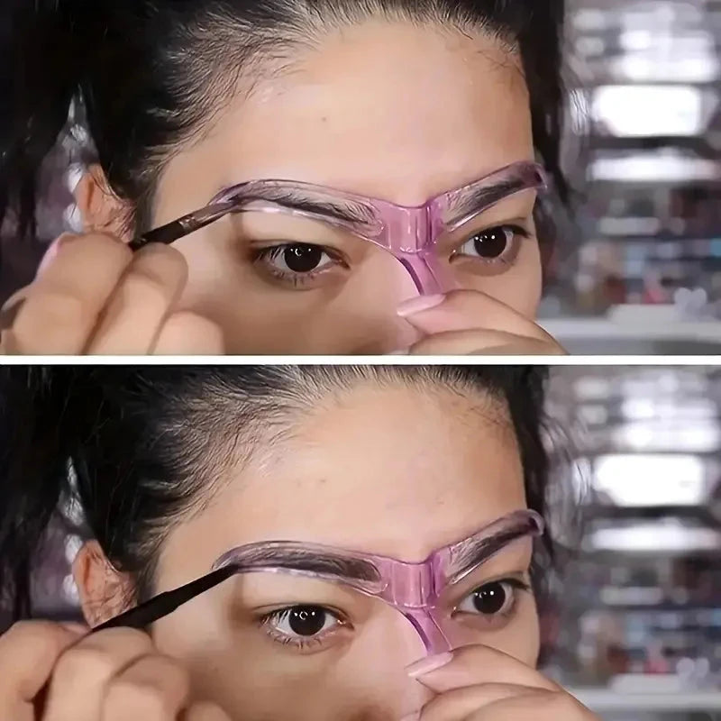 8 In 1 Reusable Eyebrow Stencil Beauty Makeup Brow Stamp Template Eyebrows Shape Set Eye Brow Makeup Tools and Accessories Good Vibrations