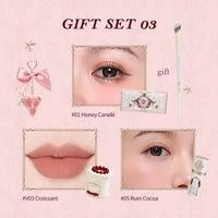 Flower Knows Strawberry Cupid Collection Makeup Gift Set include Make-up Palette+Cake Lip Cream+Liquid Blush+Powder Puff+blush Good Vibrations