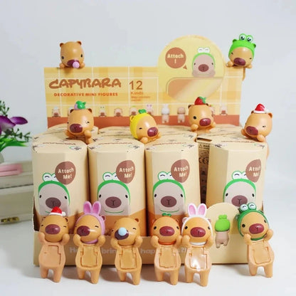 New Sonny Ange small capybara animal blind box Capybara Papa doll hand-made doll ornaments car navigation screen decoration Good Vibrations