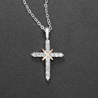 Cross Pendant Necklace For Women Iced Out Crystal Silver Plated Chain Collar Choker Necklace Christmas Jewelry Fashion N456 Good Vibrations